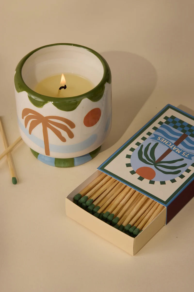 Streichhölzer "Palm Tree" Dark Green - 75 matches