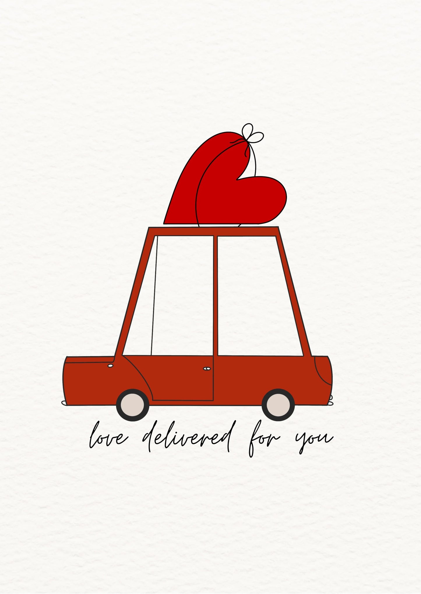Karte "Love delivered for you"