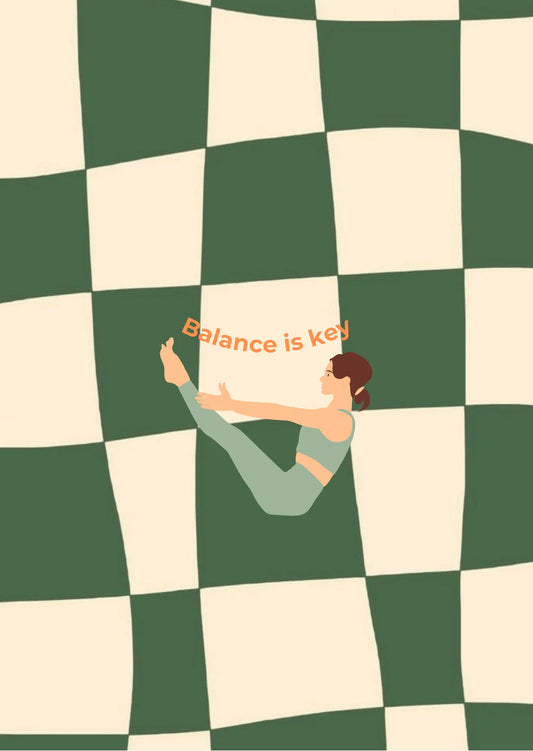 Karte "Balance is key"