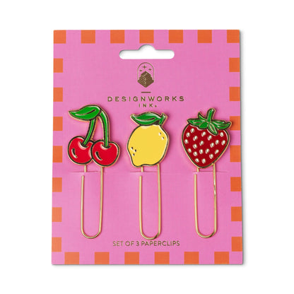 Papierklips (3er Set): Fruit