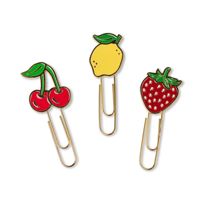 Papierklips (3er Set): Fruit