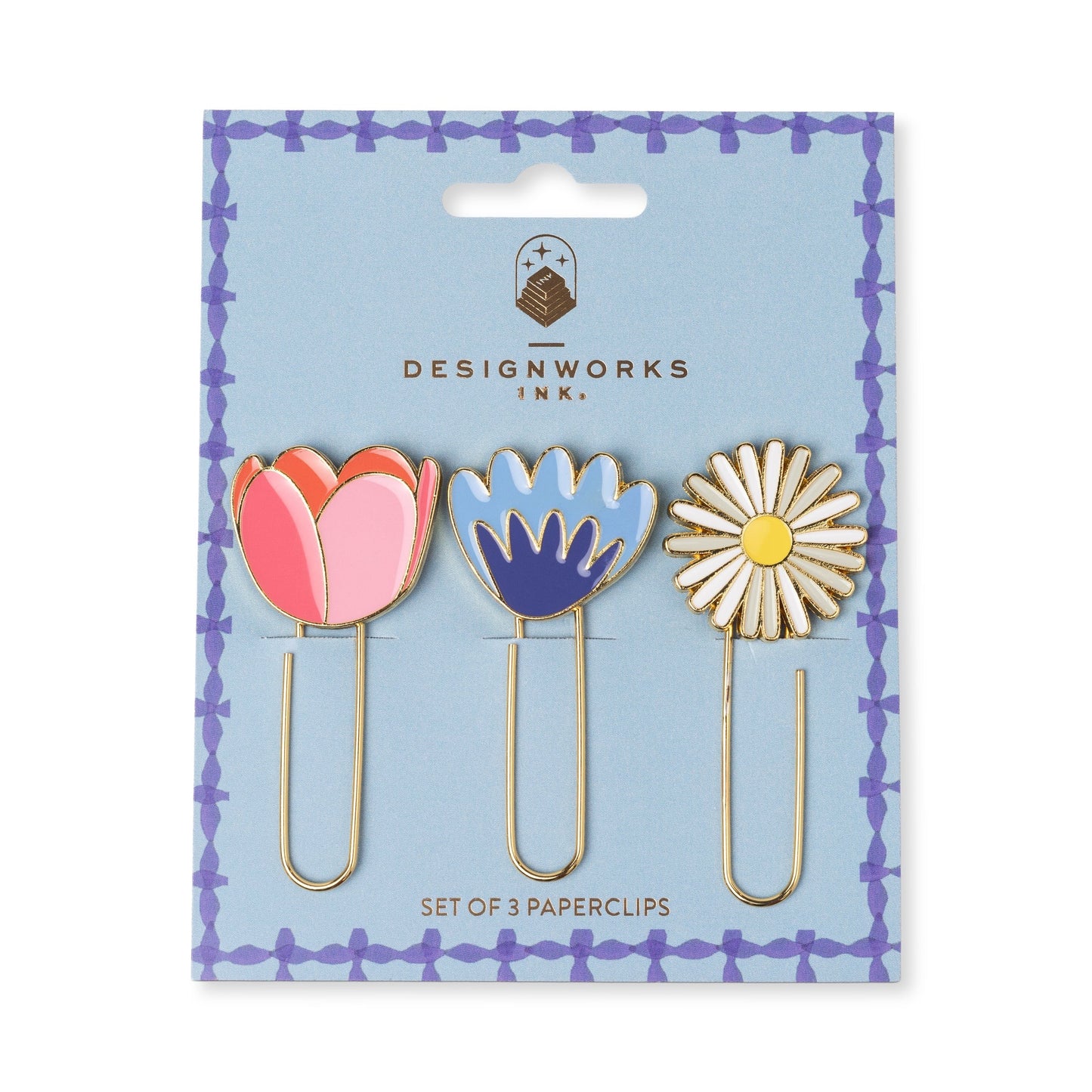 Papierklips (3er Set): Floral