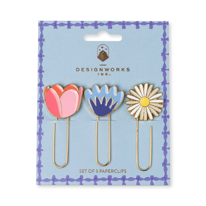 Papierklips (3er Set): Floral