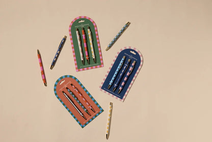 Kugelschreiber farbig, 3er Pack: Eye, Moon, Stripe
