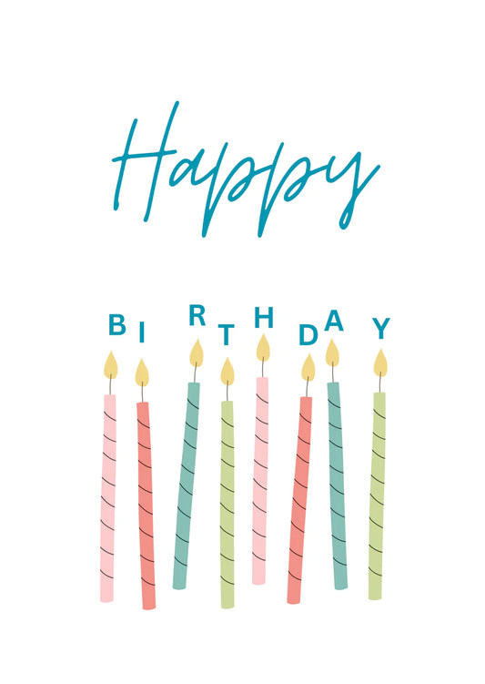 Karte "Happy Birthday"