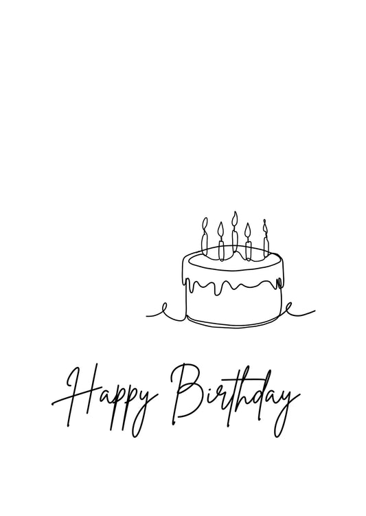 Karte "Happy Birthday"