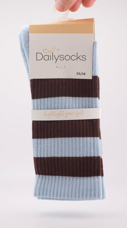 Socken Angelique sky/schoko