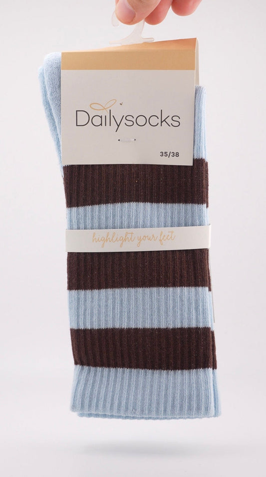 Socken Angelique sky/schoko