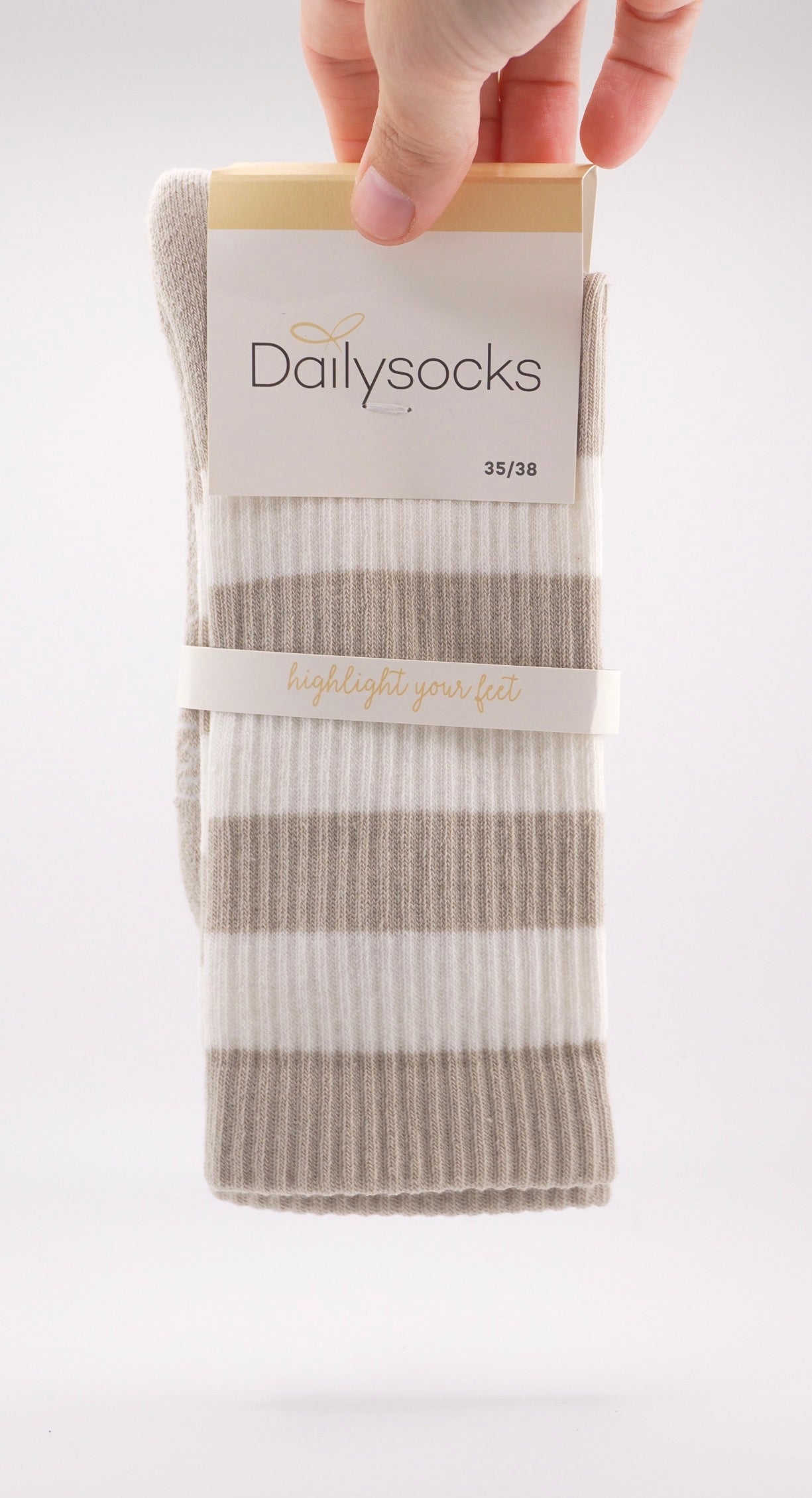 Socken Angelique Weiss Beige