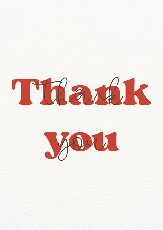 Karte "thank you"