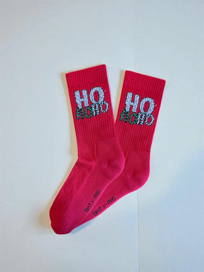Socken Ho Ho Ho rot